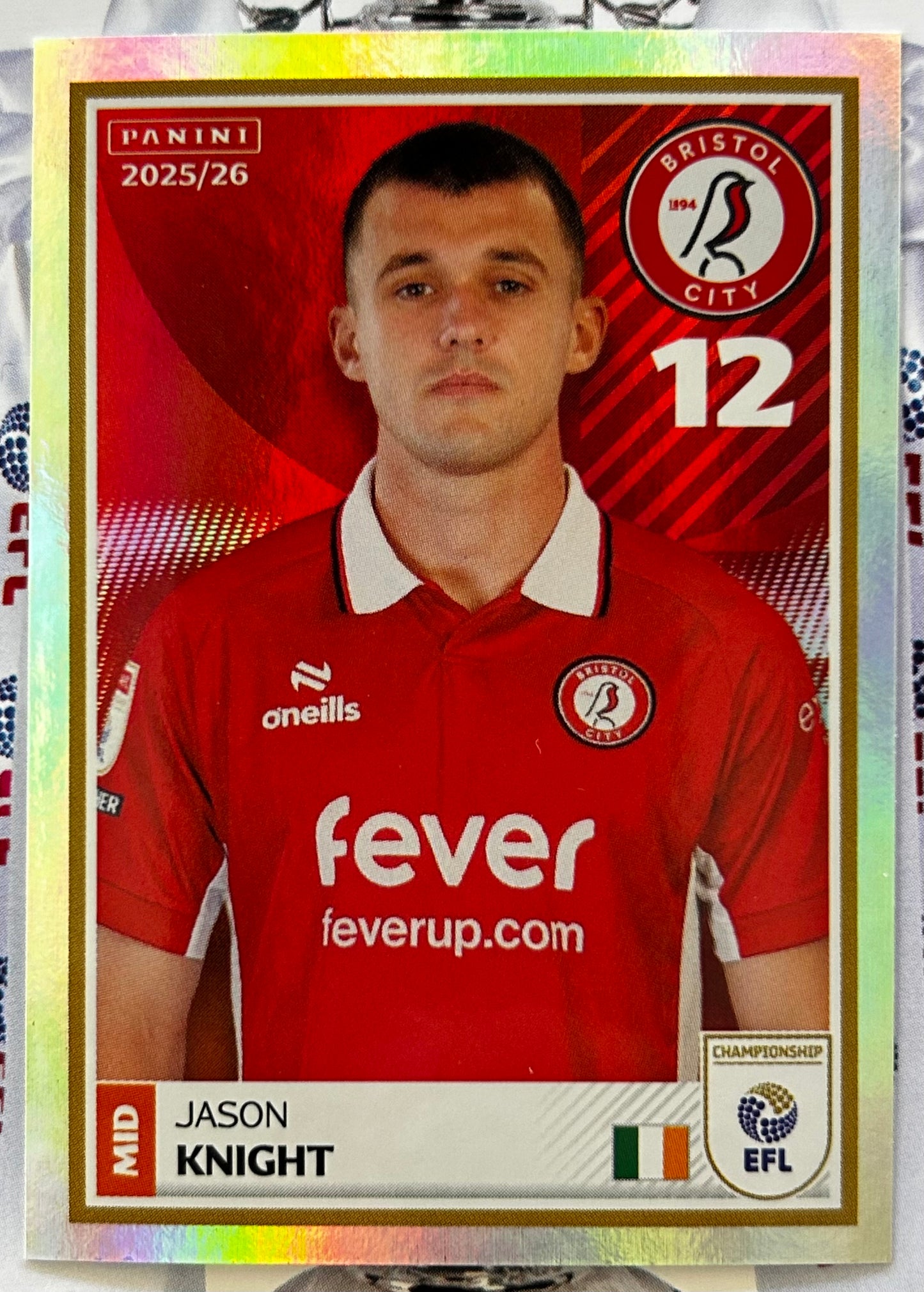 Panini EFL 2025-26 Sticker Collection - Single BRISTOL CITY Stickers (#53 - #70)