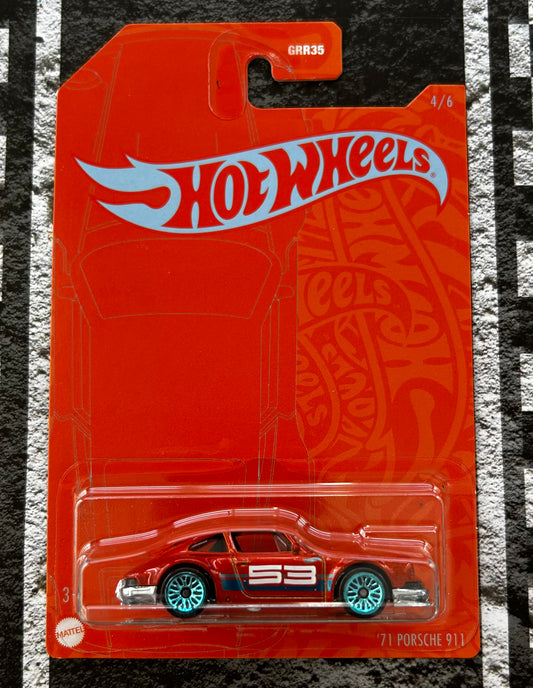 Mattel Hot Wheels Diecast 1:64 - '71 Porsche 911 4/6 53rd Anniversary series