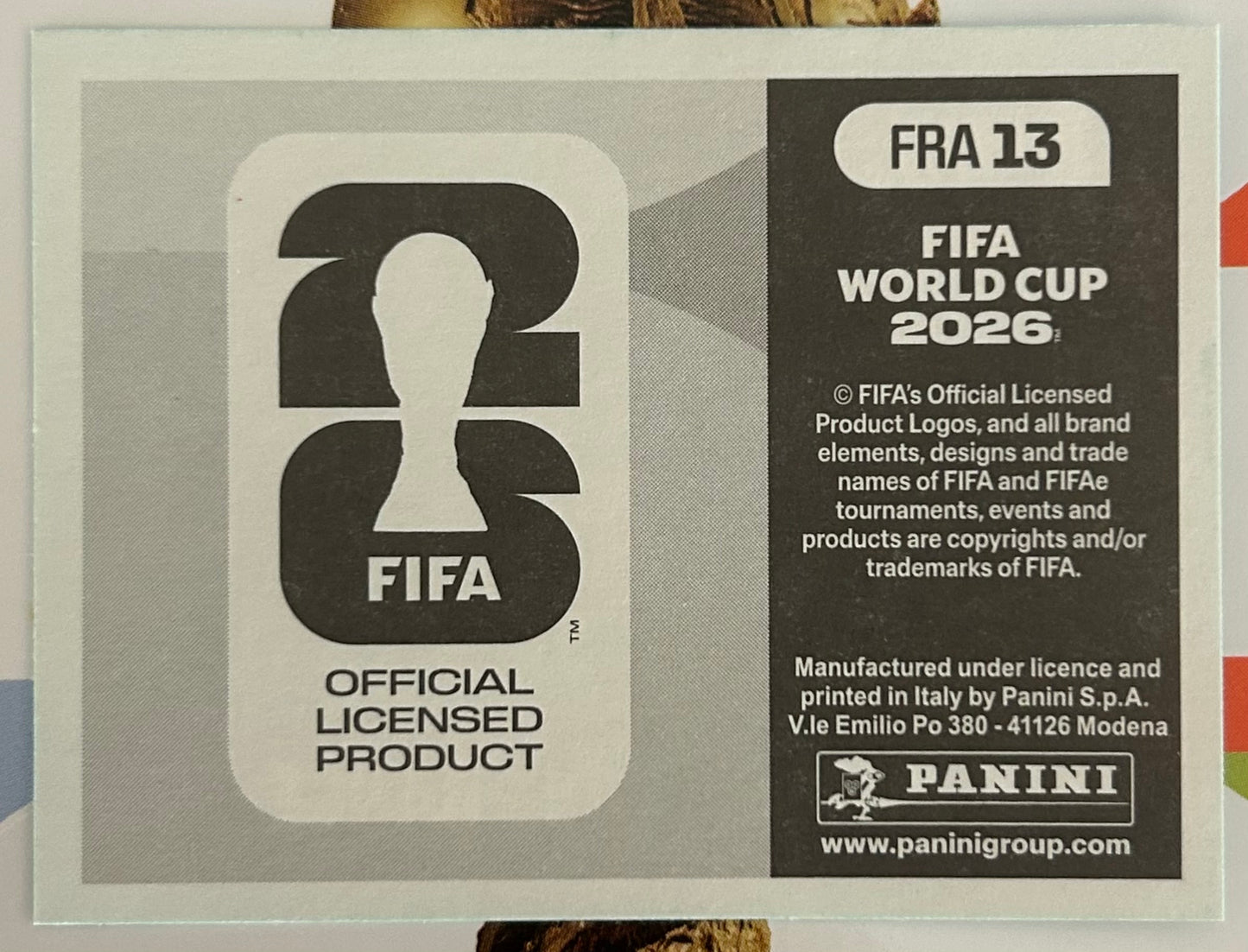 Panini FIFA World Cup 2026 Official Sticker Collection - TEAM PHOTO (FRANCE) FRA13