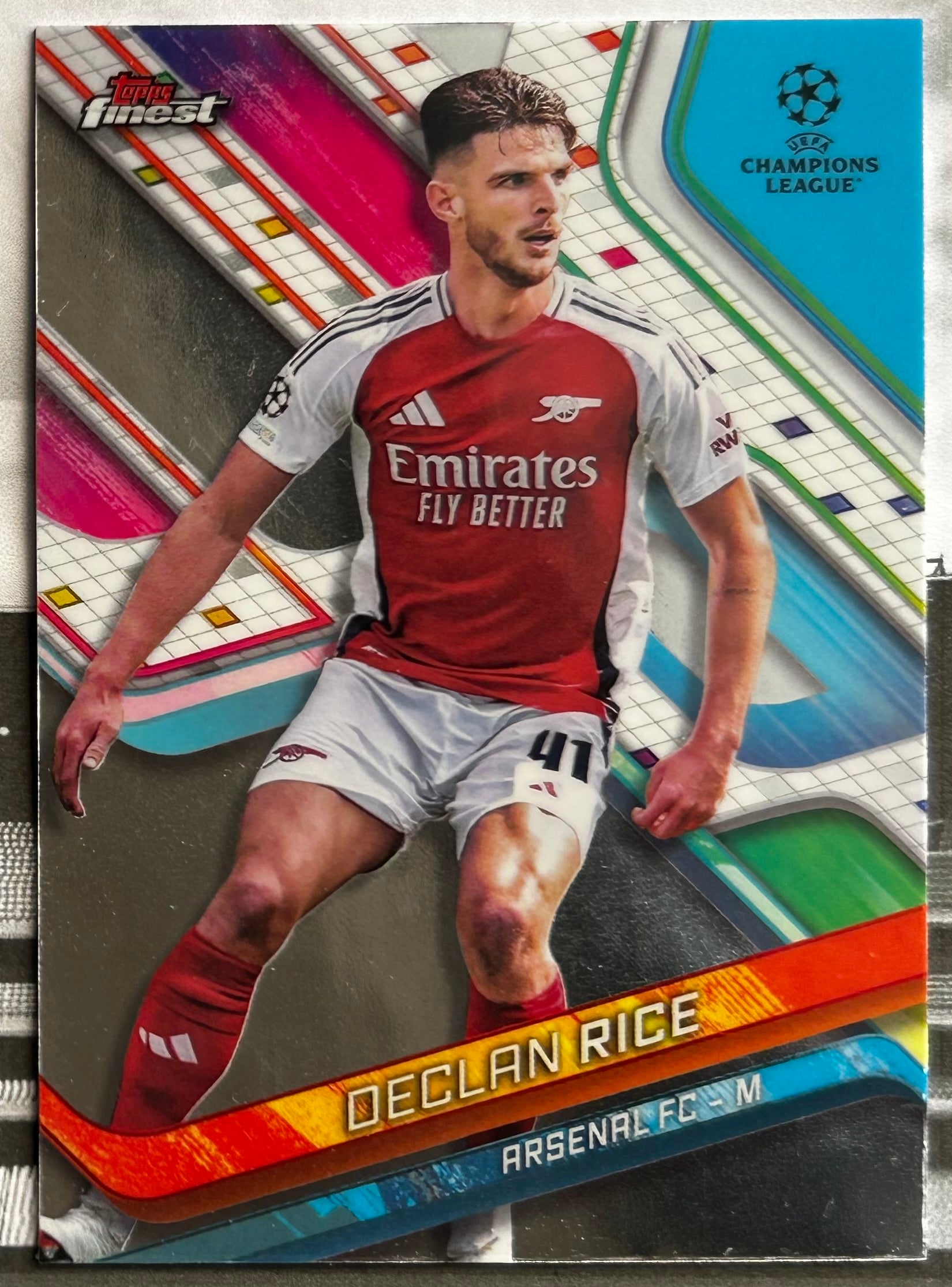 2024-25 Topps Finest UEFA Club Competitions - DECLAN RICE (ARSENAL) Ba ...