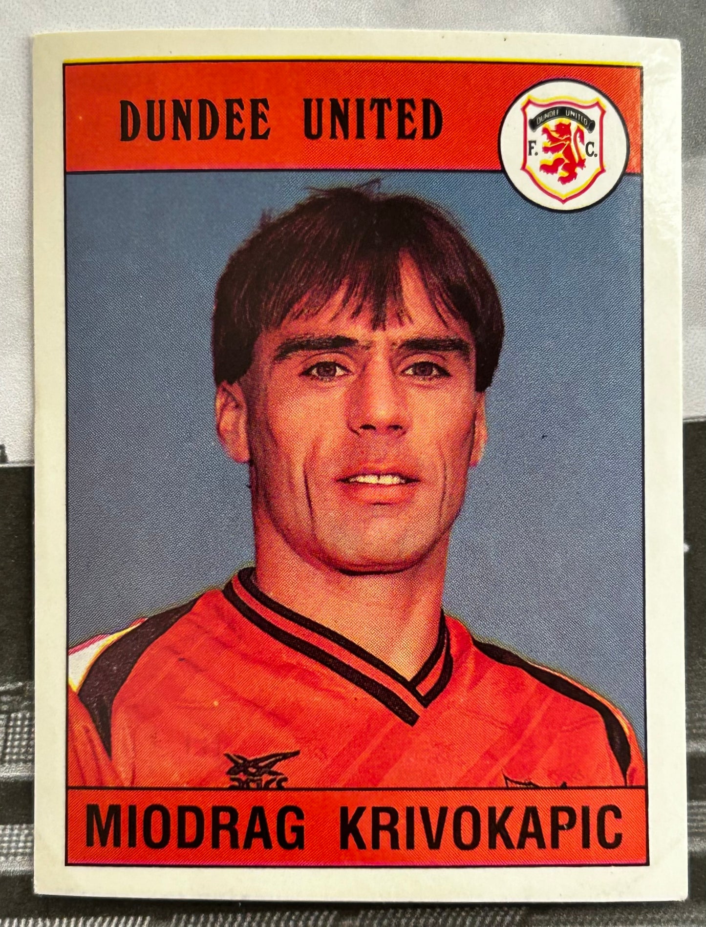 Panini Football 90 Sticker - MIODRAG KRIVOKAPIC (DUNDEE UNITED) #374