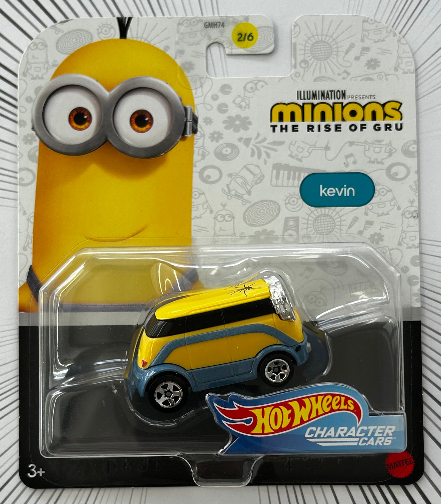 Mattel Hot Wheels Diecast Character Cars 1:64 - Kevin Minions: The Rise of Gru 2/6