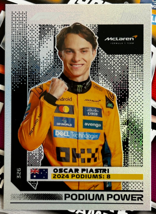 Topps F1 Turbo Attax 2025 - OSCAR PIASTRI (McLAREN) Podium Power Foil #326