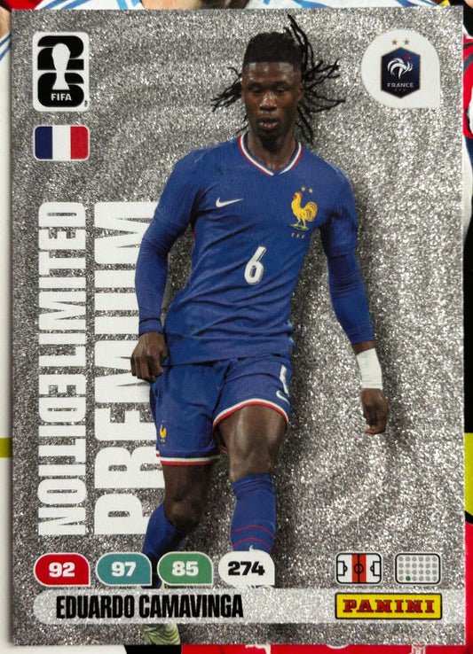 Panini FIFA World Cup 2026 Adrenalyn XL - EDUARDO CAMAVINGA (FRANCE) Premium Limited Edition