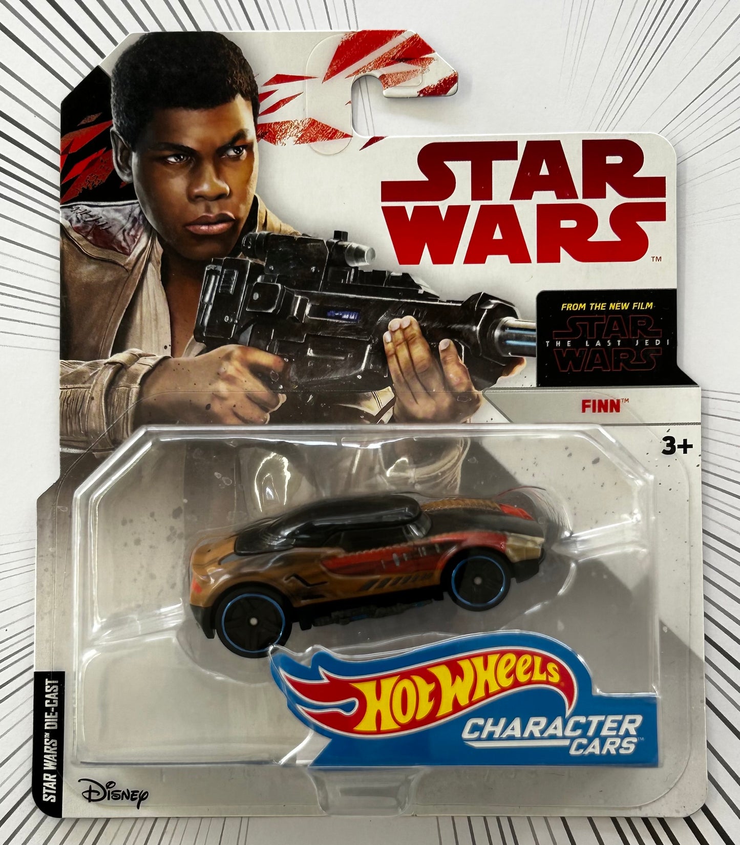 Mattel Hot Wheels Diecast Character Cars 1:64 - Finn Star Wars: The Last Jedi