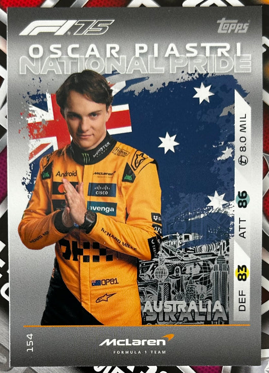 Topps F1 Turbo Attax 2025 - OSCAR PIASTRI (McLAREN) National Pride #154