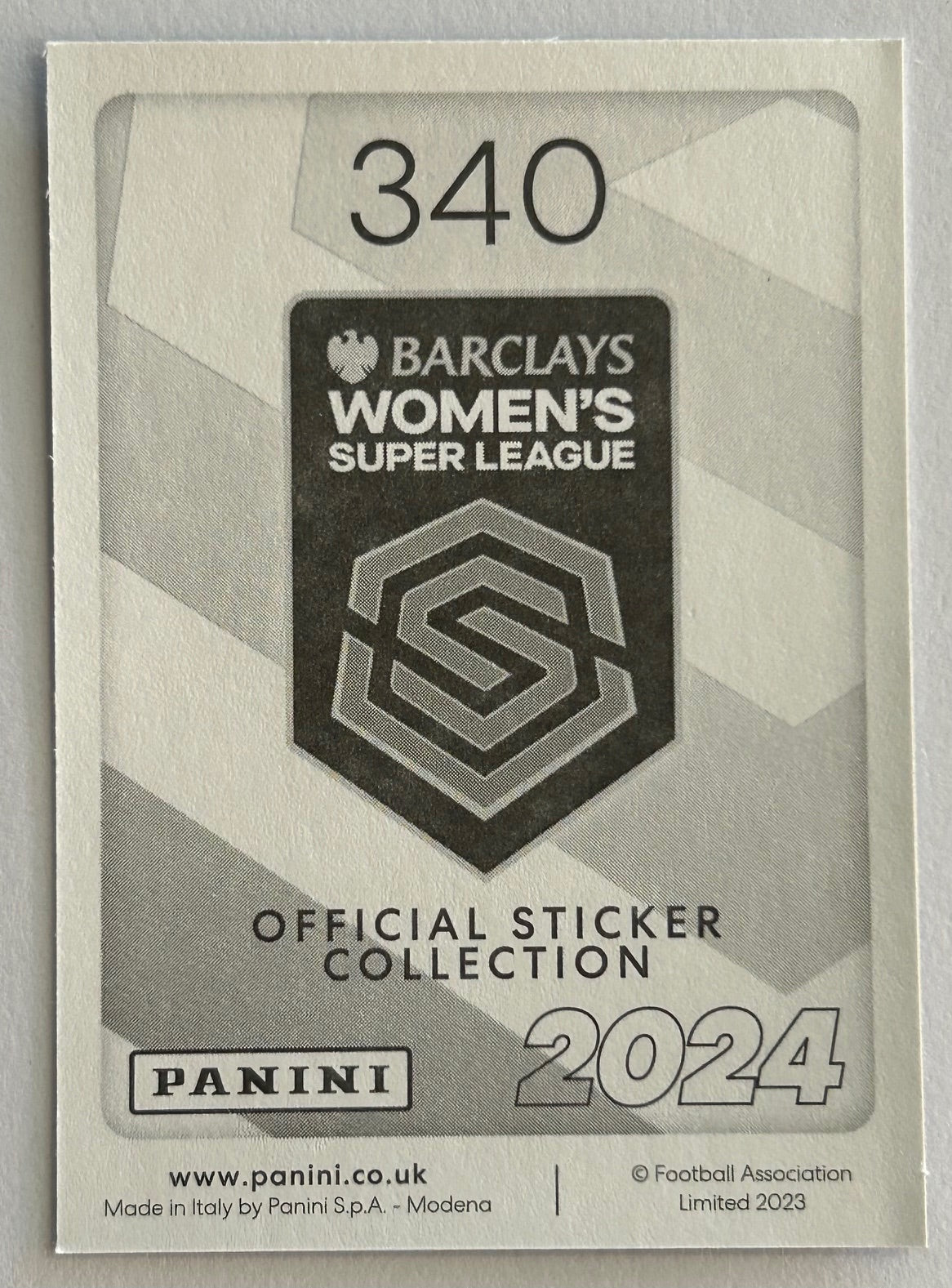 Panini Barclays Women's Super League 2024 - Single KEY PLAYERS (TOTTENHAM HOTSPUR & WEST HAM UTD) Stickers (#338 - #349)