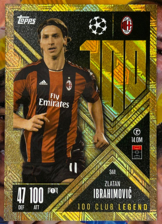 Topps 2024-25 Match Attax Extra UEFA - ZLATAN IBRAHIMOVIC (AC MILAN) 100 Club Legend #344
