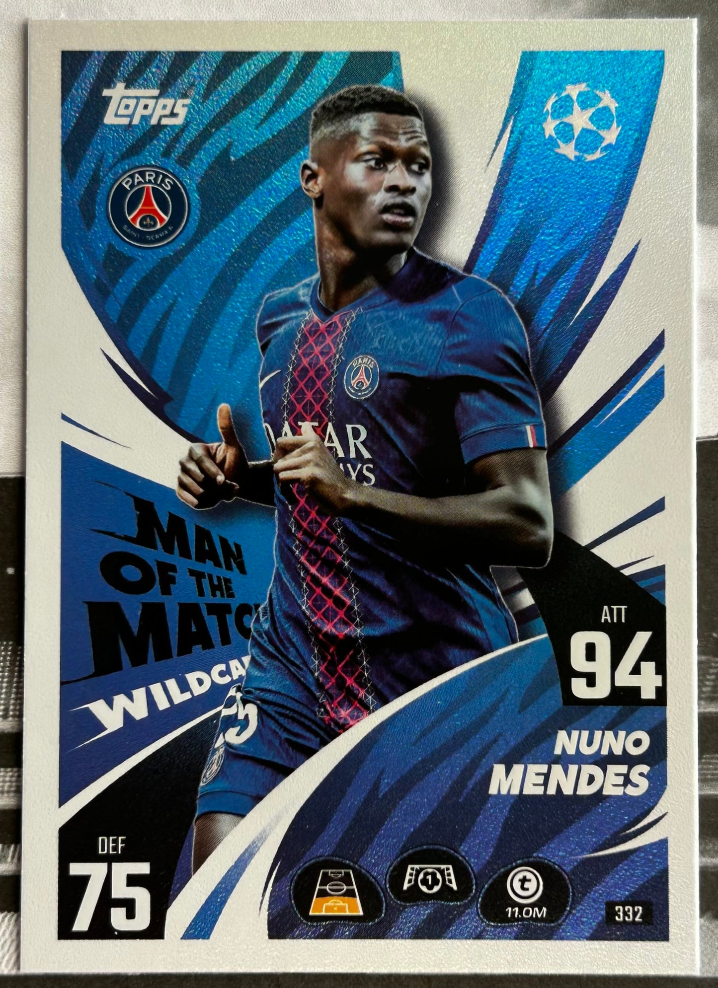 2025-26 Topps UCC Match Attax - MAN OF THE MATCH WILDCARD Rainbow Foil (#316-#342) 1:3 packs