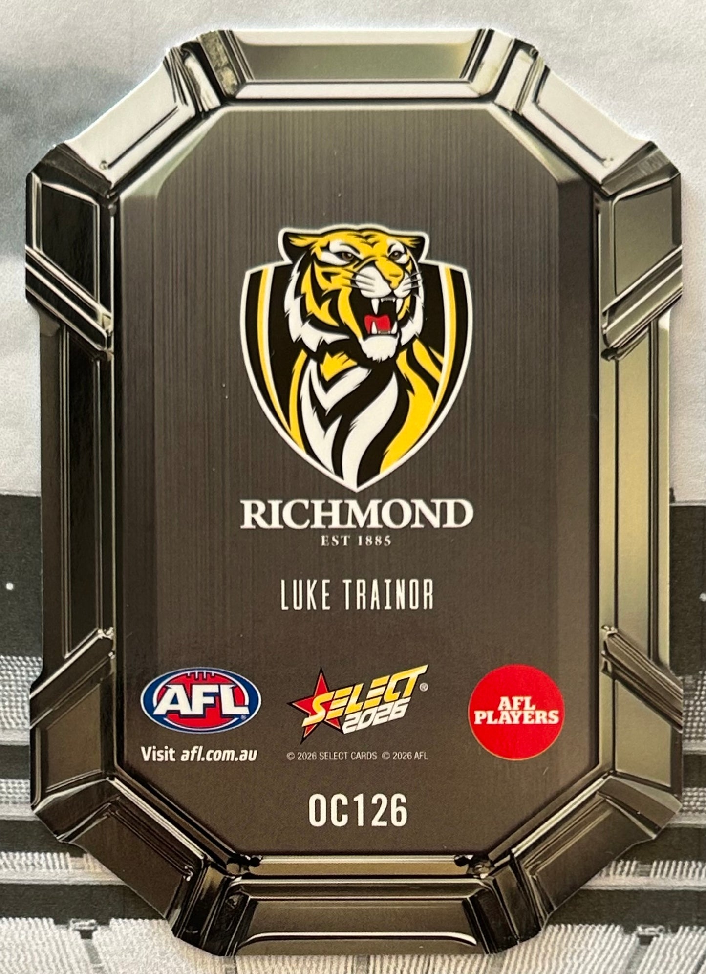 Select AFL Footy Stars 2026 - LUKE TRAINOR (RICHMOND TIGERS) Octane Team Colours OC126