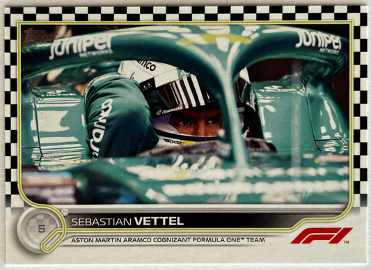Topps Formula One Flagship 2022 - SEBASTIAN VETTEL (ASTON MARTIN ARAMCO) #11 Checker Flag Parallel