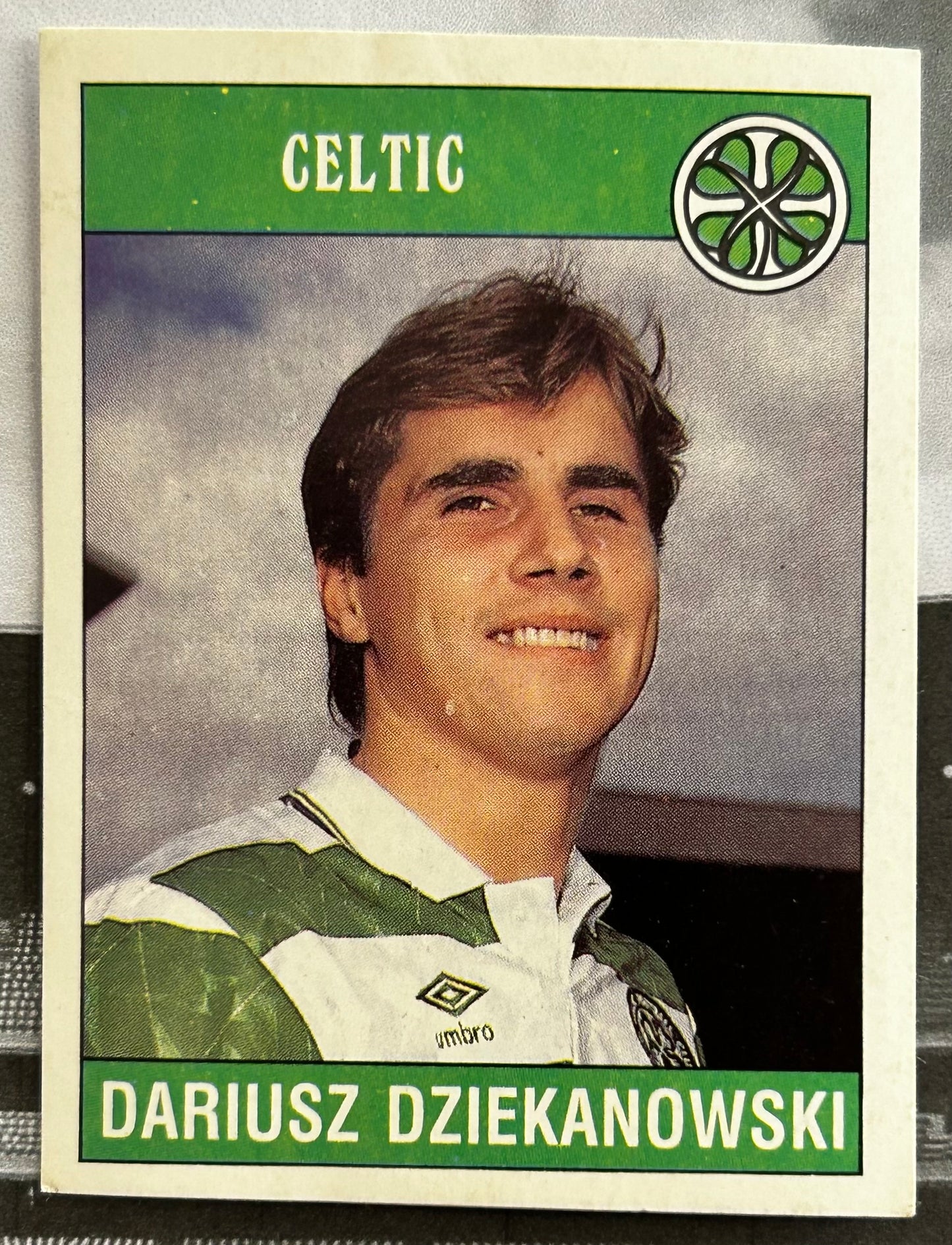 Panini Football 90 Sticker - DARIUSZ DZIEKANOWSKI (CELTIC) #350