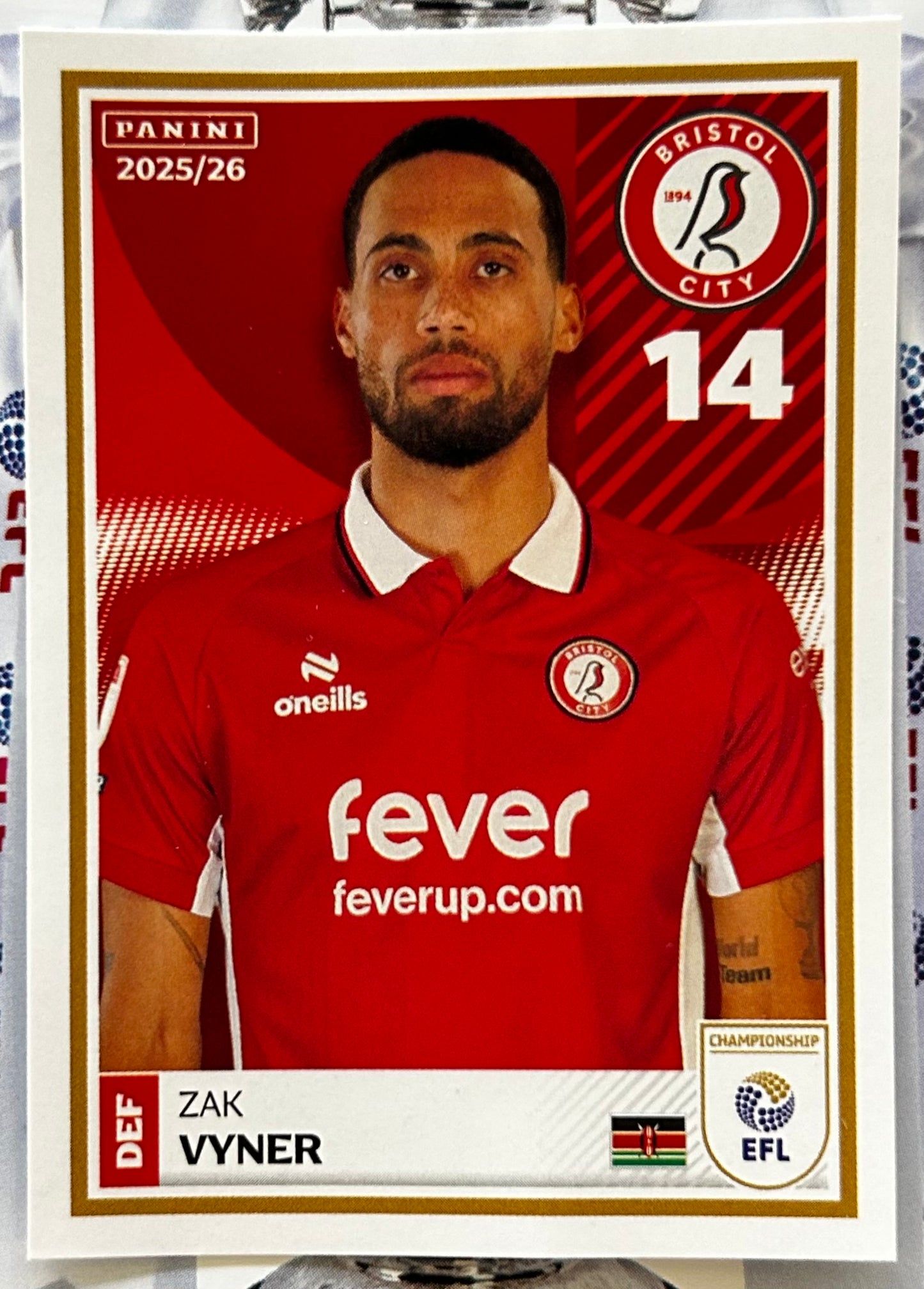 Panini EFL 2025-26 Sticker Collection - Single BRISTOL CITY Stickers (#53 - #70)