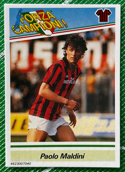 Tonka Forza Campioni Collector Card - PAOLO MALDINI (AC MILAN) 1989 Release