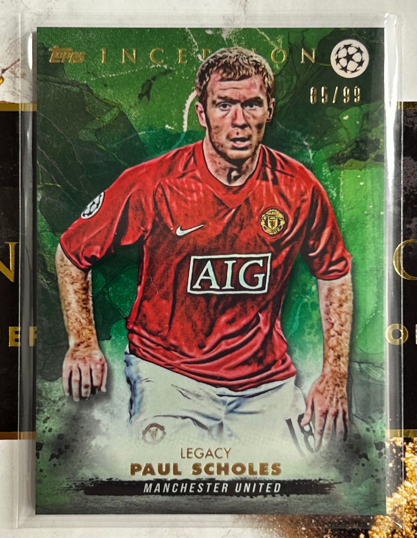 Topps UEFA Inception 2023 - PAUL SCHOLES (MAN UTD) Legacy Green Parallel /99