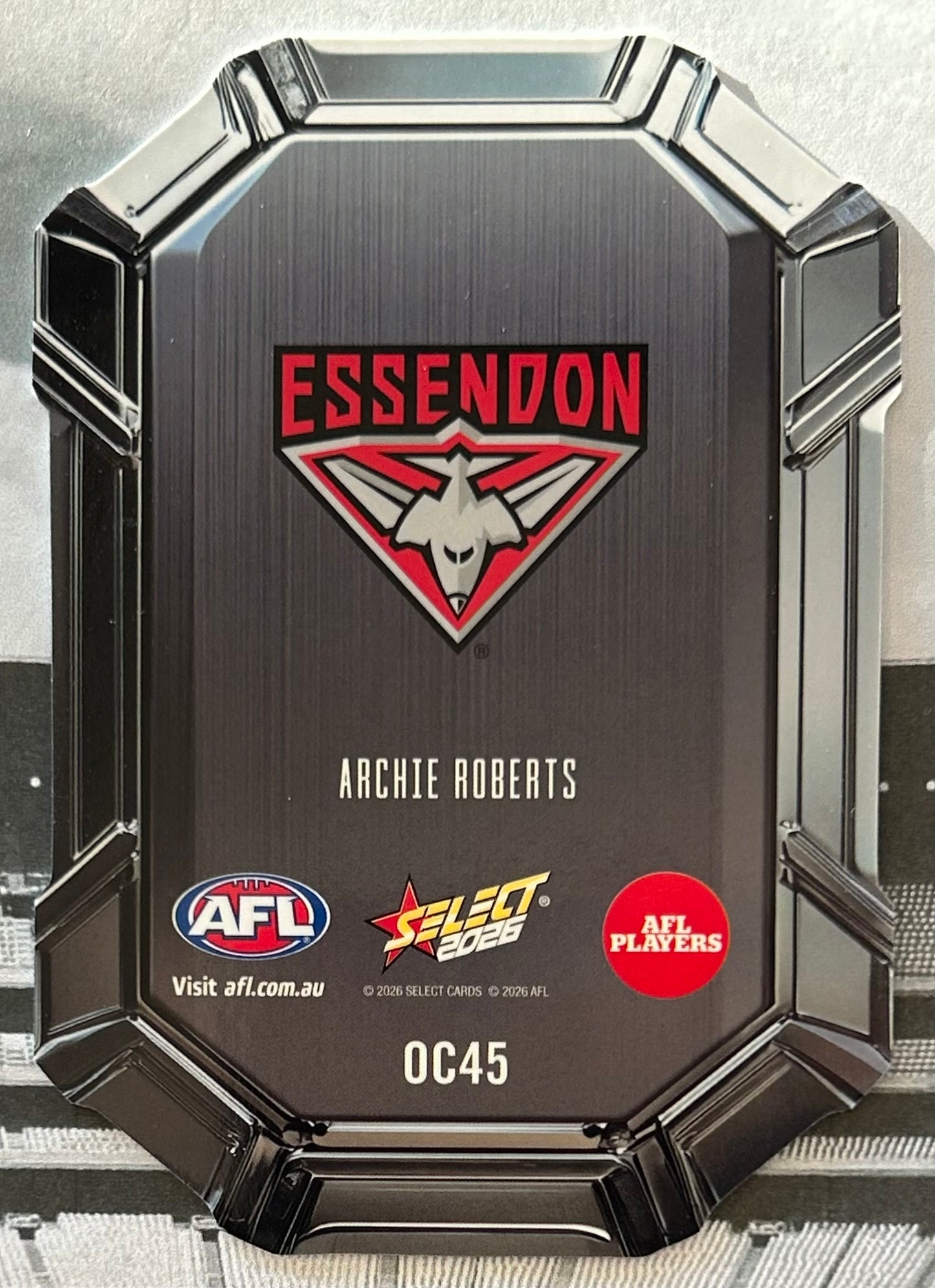 Select AFL Footy Stars 2026 - ARCHIE ROBERTS (ESSENDON) Octane Team Colours OC45