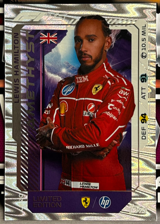 Topps F1 Turbo Attax 2025 - LEWIS HAMILTON (FERRARI) Amethyst Limited Edition LE20