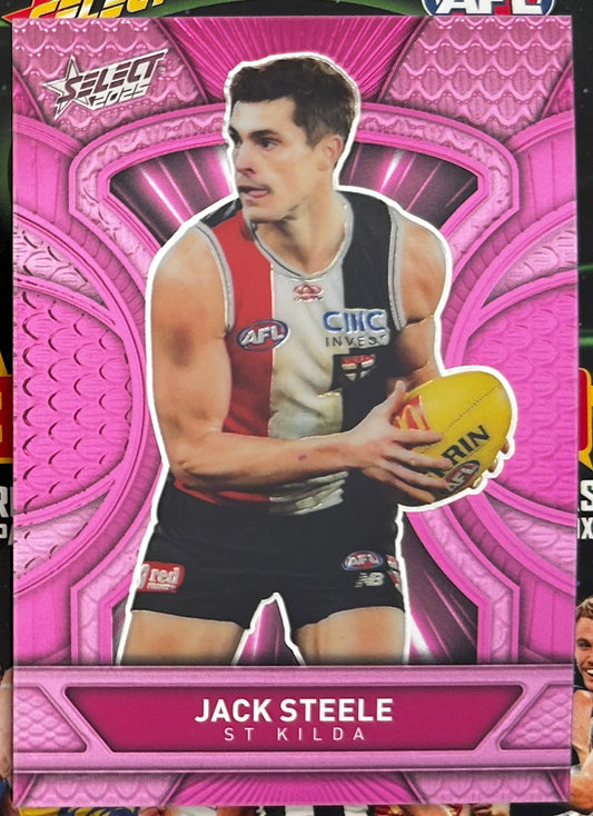 Select AFL 2025 Footy Stars - JACK STEELE (ST KILDA) Pink Dragon Scales LDP75