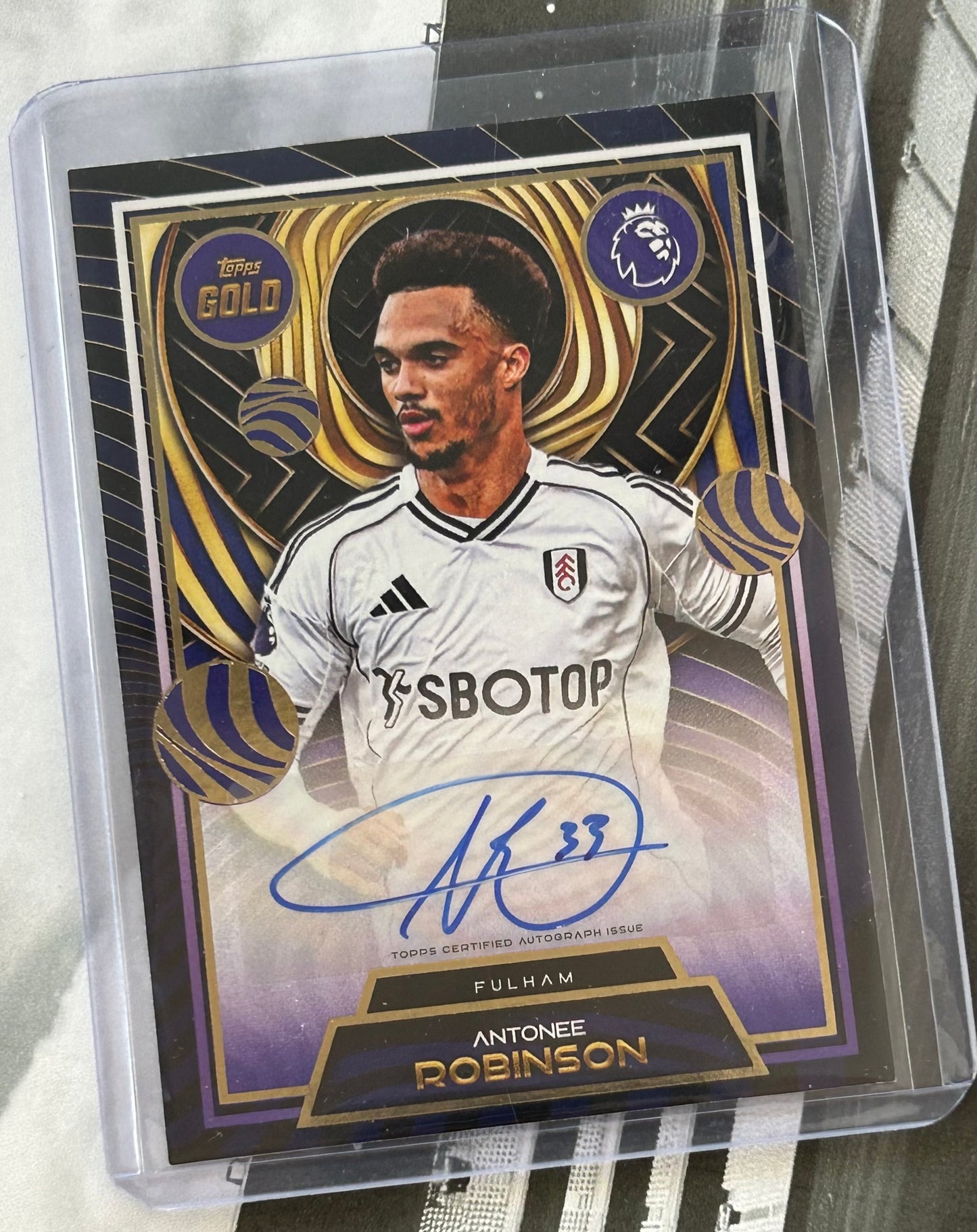 Topps Premier League Gold 2025-26 - ANTONEE ROBINSON (FULHAM) Current Stars Autograph Card