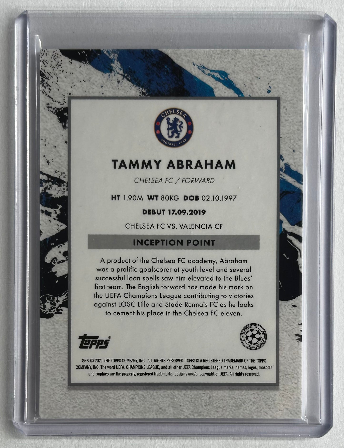 2020-21 Topps Inception UCL - TAMMY ABRAHAM (CHELSEA) Star Quality