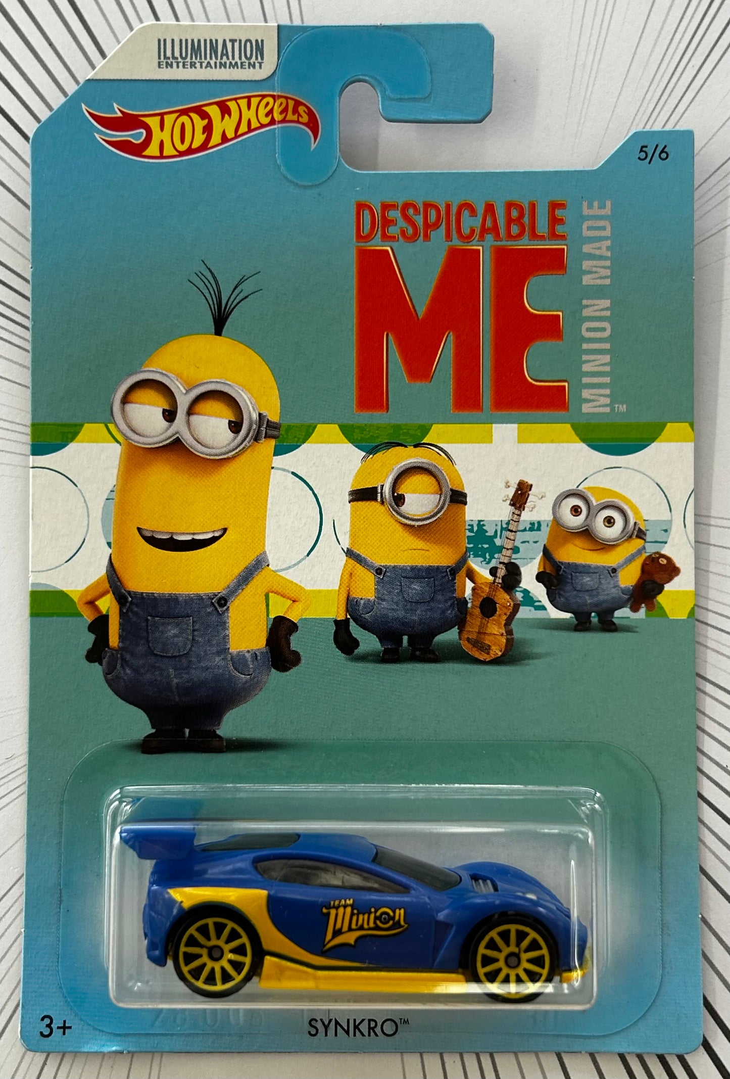 Mattel Hot Wheels Diecast 1:64 - Synkro 5/6 Despicable Me Minion Made series