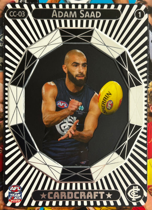 AFL Teamcoach 2025 - ADAM SAAD (CARLTON) Card Craft CC-03 Action 1:6 packs