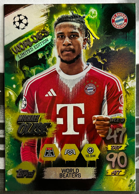 2025-26 Topps UCC Match Attax - MICHAEL OLISE (BAYERN MUNICH) Worldies Limited Edition WLE3