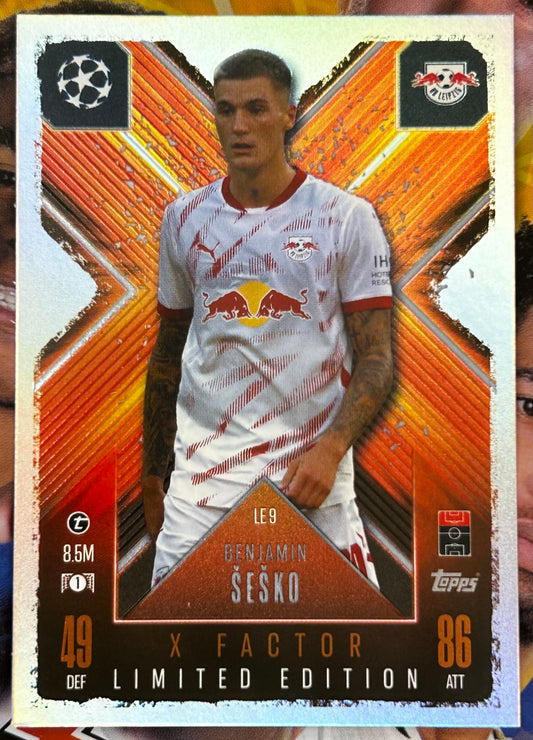 Topps 2024-25 Match Attax Extra UEFA - BENJAMIN SESKO (RB LEIPZIG) X Factor Limited Edition #LE9