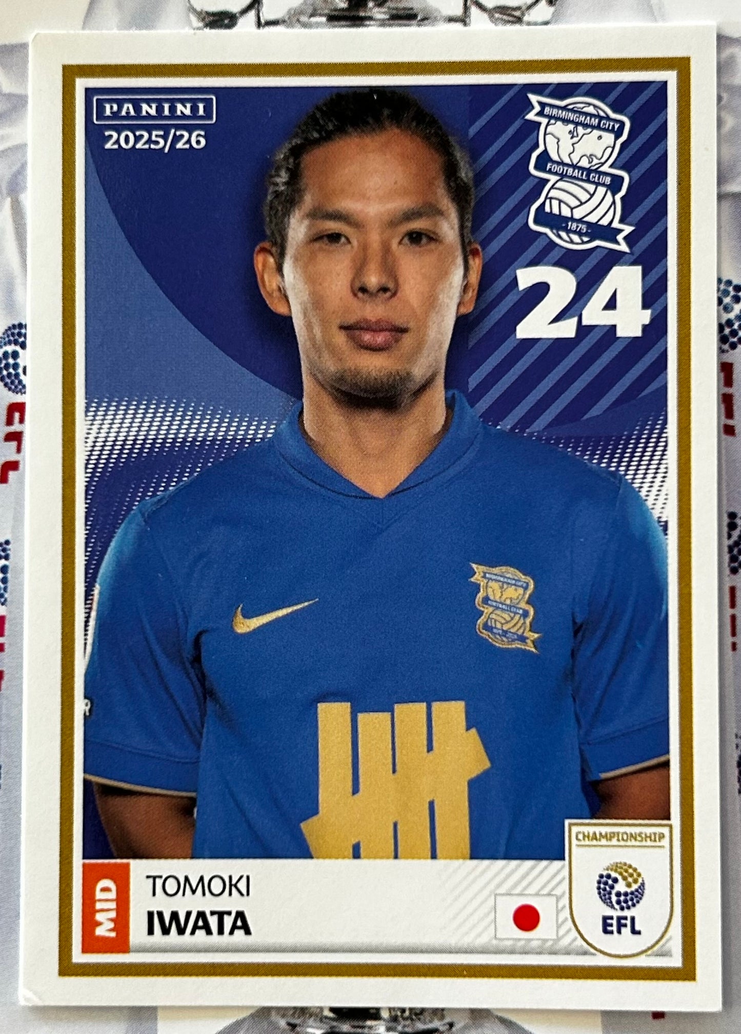 Panini EFL 2025-26 Sticker Collection - Single BIRMINGHAM CITY Stickers (#17 - #34)