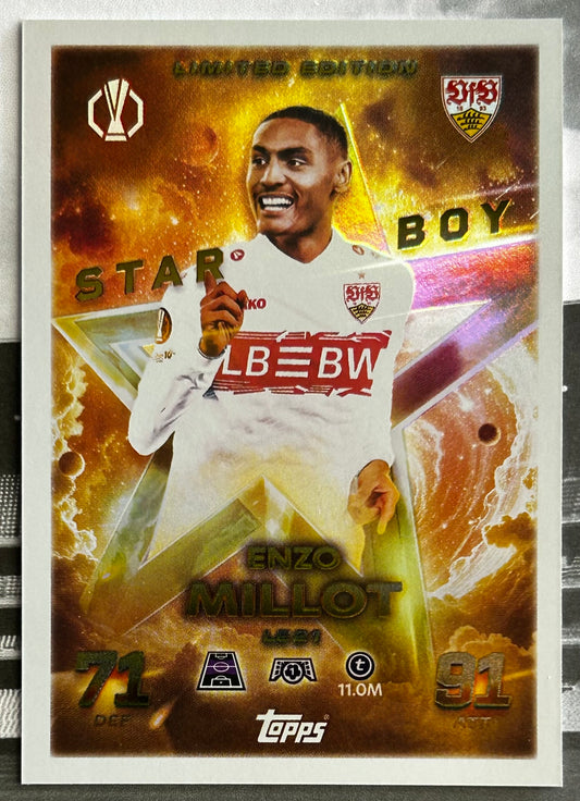 2025-26 Topps UCC Match Attax - ENZO MILLOT (VfB STUTTGART) Star Boy Limited Edition LE21