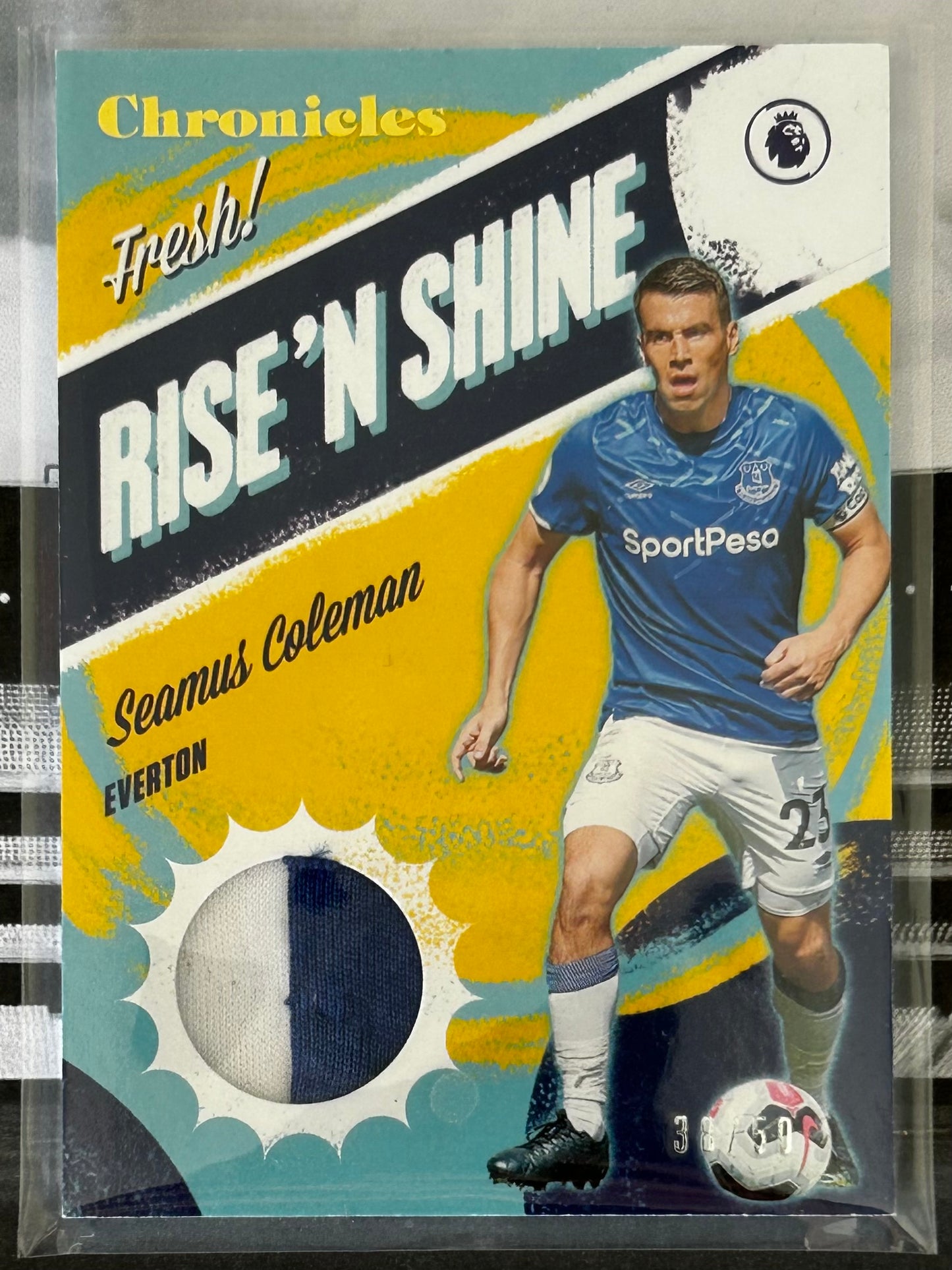 2019-20 Panini Chronicles Soccer - SEAMUS COLEMAN (EVERTON) Rise 'N Shine Patch RS-SCO /50