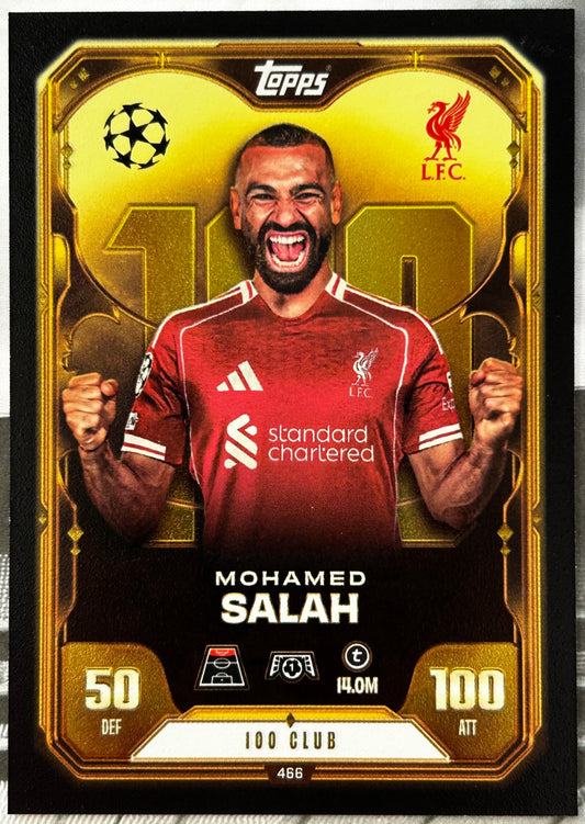 2025-26 Topps UCC Match Attax - MOHAMED SALAH (LIVERPOOL) 100 Club #466