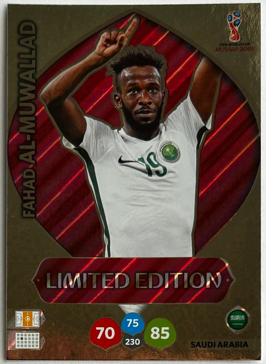 Panini Adrenalyn XL FIFA World Cup Russia 2018 - FAHAD AL-MUWALLAD (SAUDI ARABIA) Limited Edition