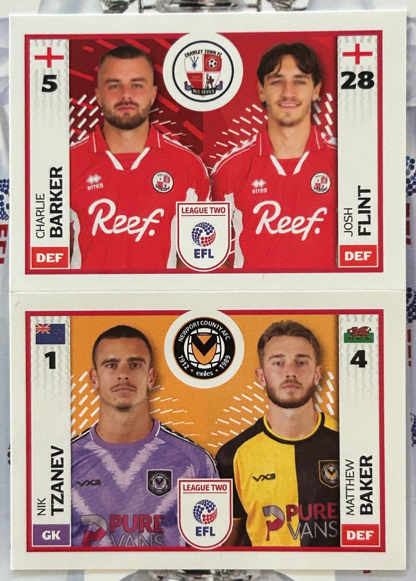 Panini EFL 2025-26 Sticker Collection - Single LEAGUE TWO Stickers (#693 - #788)