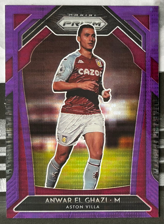2020-21 Panini Prizm Premier League Soccer - ANWAR EL GHAZI (ASTON VILLA) Breakaway Violet Parallel #278 /99