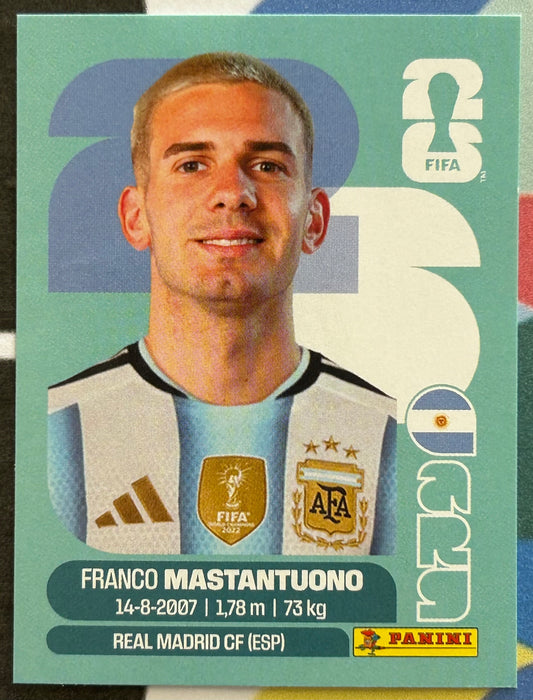 Panini FIFA World Cup 2026 Official Sticker Collection - FRANCO MASTANTUONO (ARGENTINA) ARG15
