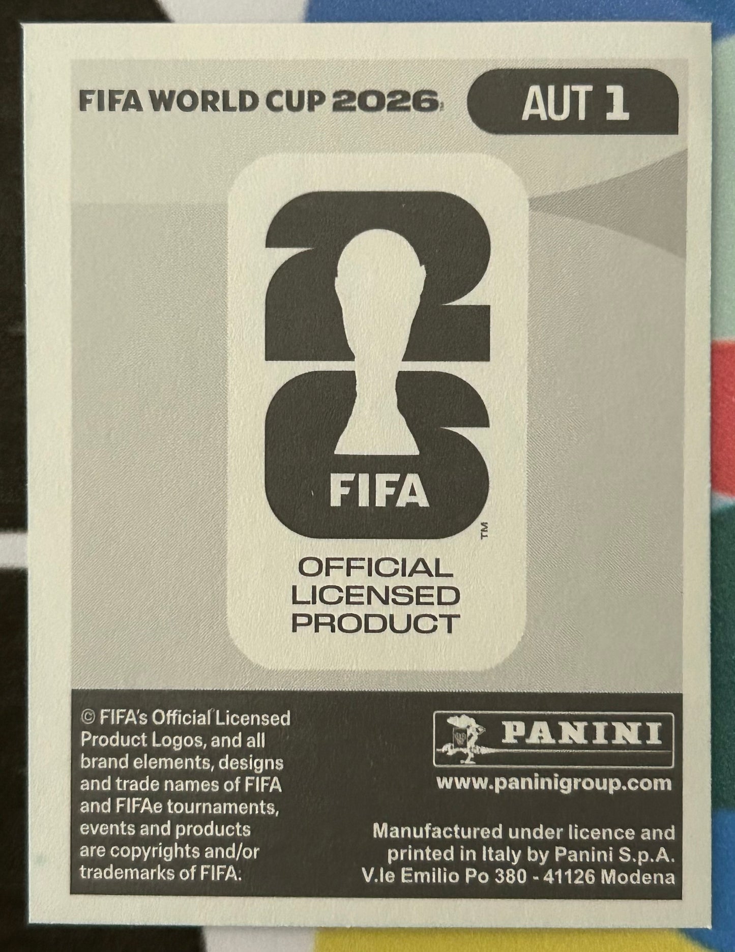 Panini FIFA World Cup 2026 Official Sticker Collection - EMBLEM (AUSTRIA) Foil Sticker AUS1