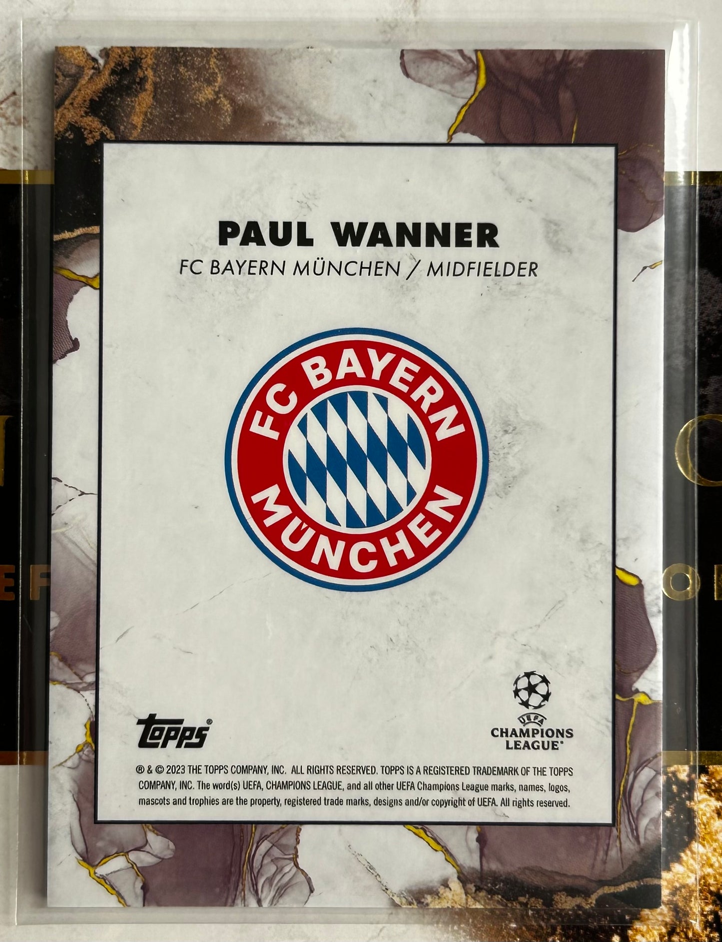 Topps UEFA Inception 2023 - PAUL WANNER (BAYERN MUNICH) Star Quality Silver Parallel /150