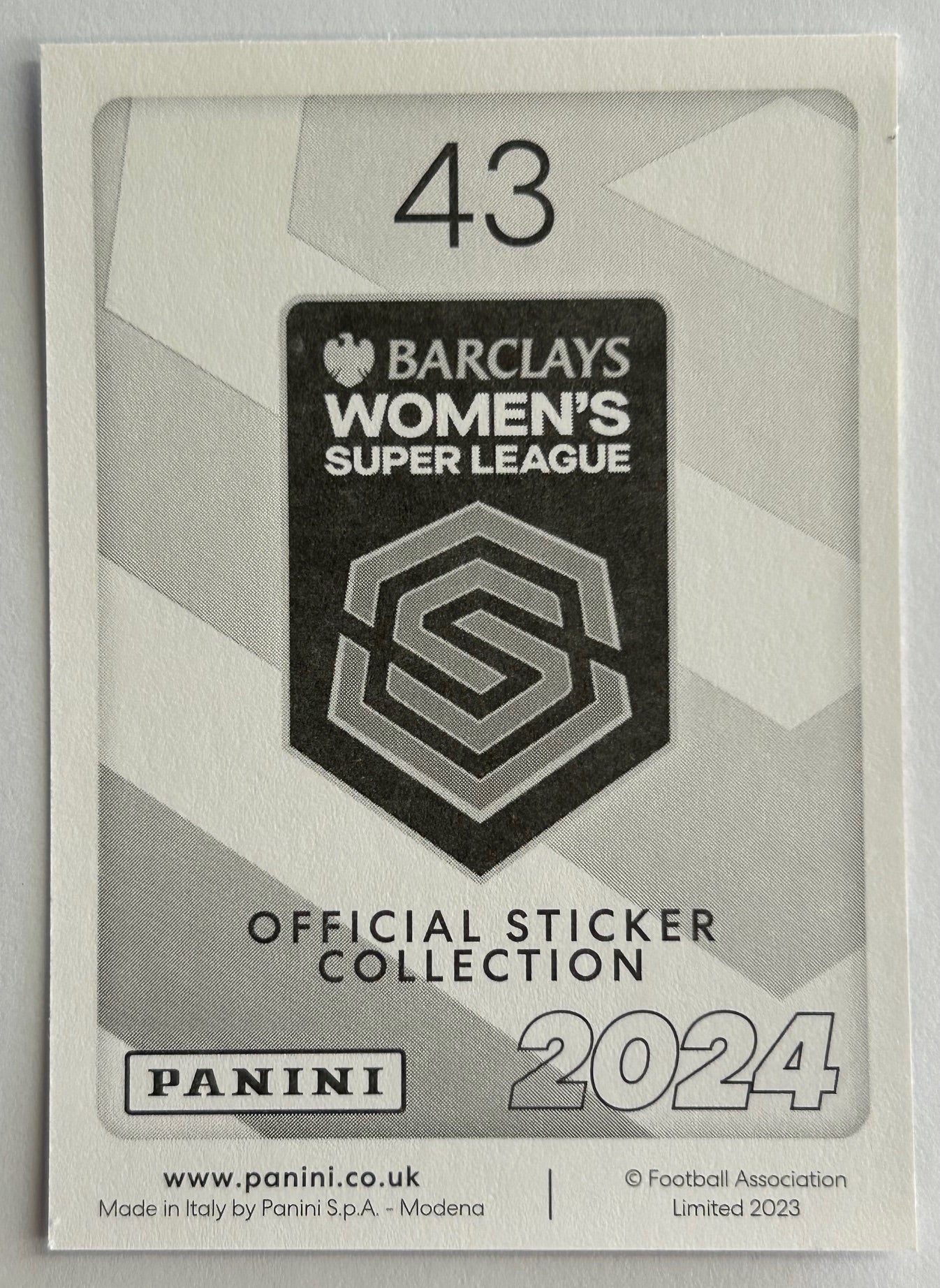 Panini Barclays Women's Super League 2024 - Single SQUAD SNAPSHOT (MAN CITY & MAN UTD) Stickers (#38 - #43)