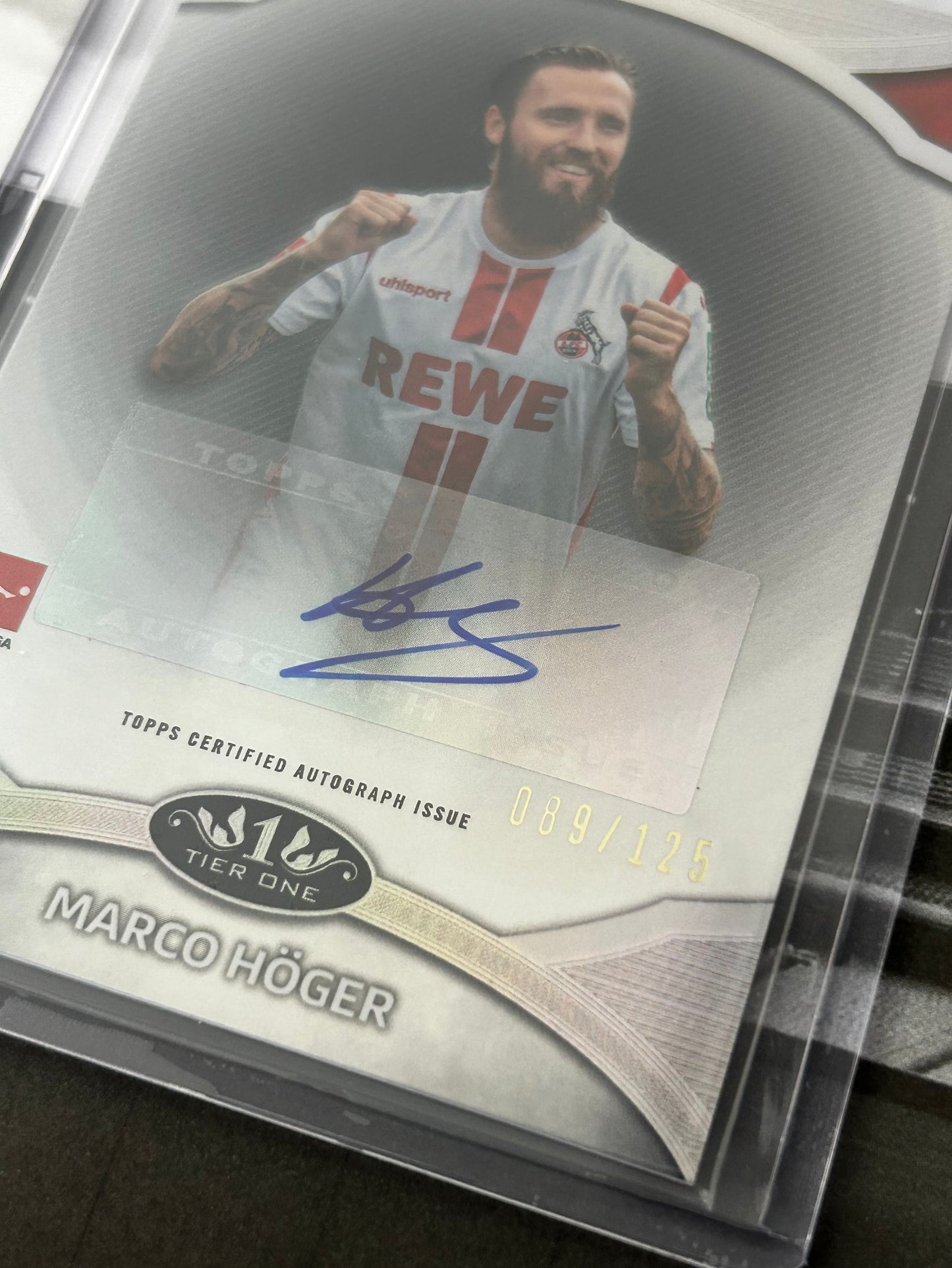 2020-21 Topps Tier One Bundesliga - MARCO HOGER (1. FC KOLN) Prime Performers Autograph Card #PP-MH /125