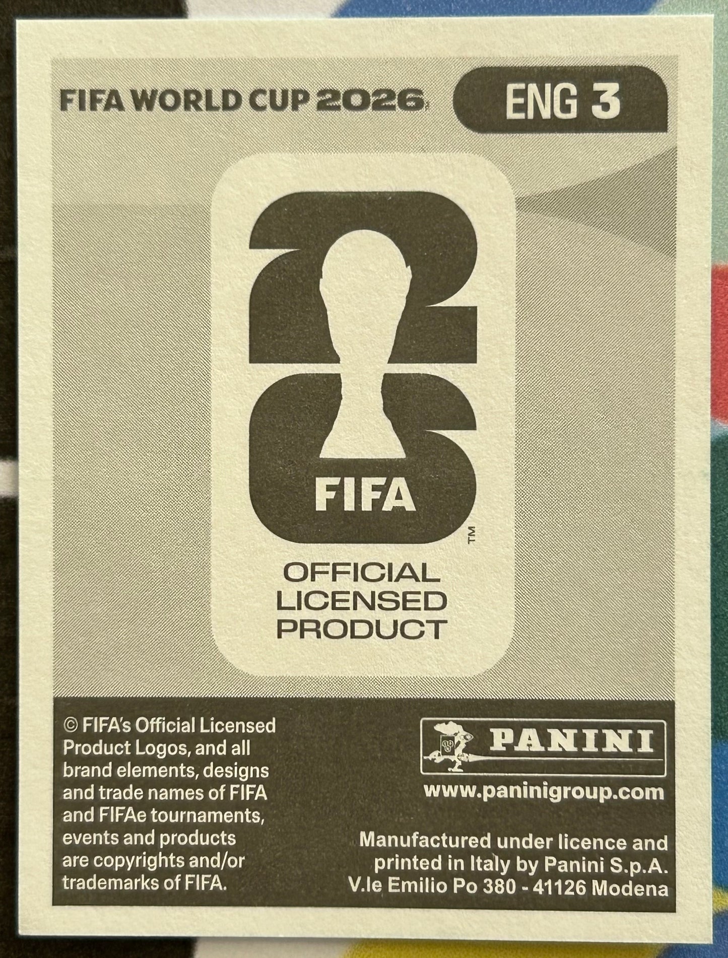 Panini FIFA World Cup 2026 Official Sticker Collection - JOHN STONES (ENGLAND) ENG3