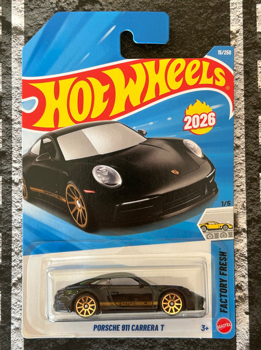 Mattel Hot Wheels Diecast Basic 1:64 - Porsche 911 Carrera T Factory Fresh (2026)