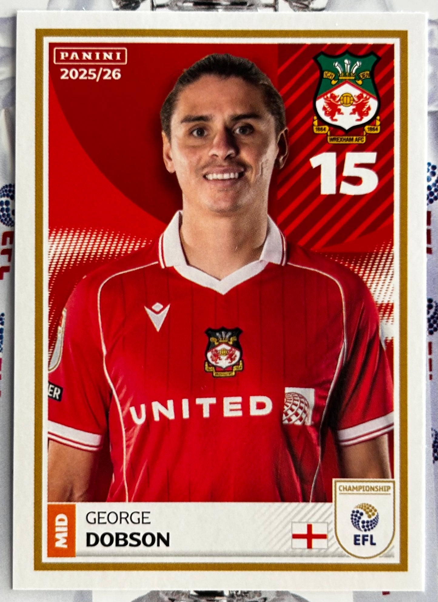 Panini EFL 2025-26 Sticker Collection - Single WREXHAM Stickers (#455 - #472)