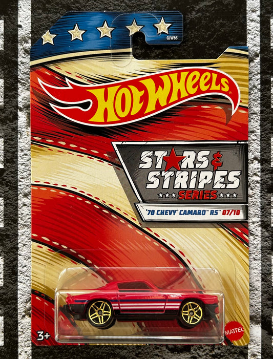 Mattel Hot Wheels Diecast 1:64 - '70 Chevy Camaro RS 07/10 Stars & Stripes Series