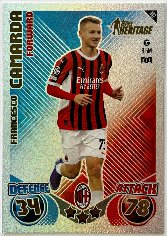 Topps 2024-25 Match Attax UEFA - FRANCESCO CAMARDA (AC MILAN) Heritage #462
