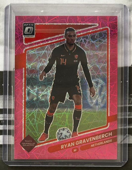 2021-22 Panini Donruss Soccer - RYAN GRAVENBERCH (NETHERLANDS) Optic Pink Velocity Prizm #96 /25