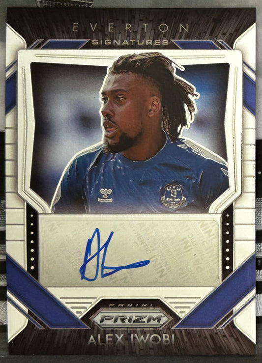 2020-21 Panini Prizm Premier League Soccer - ALEX IWOBI (EVERTON) Signature S-AIW