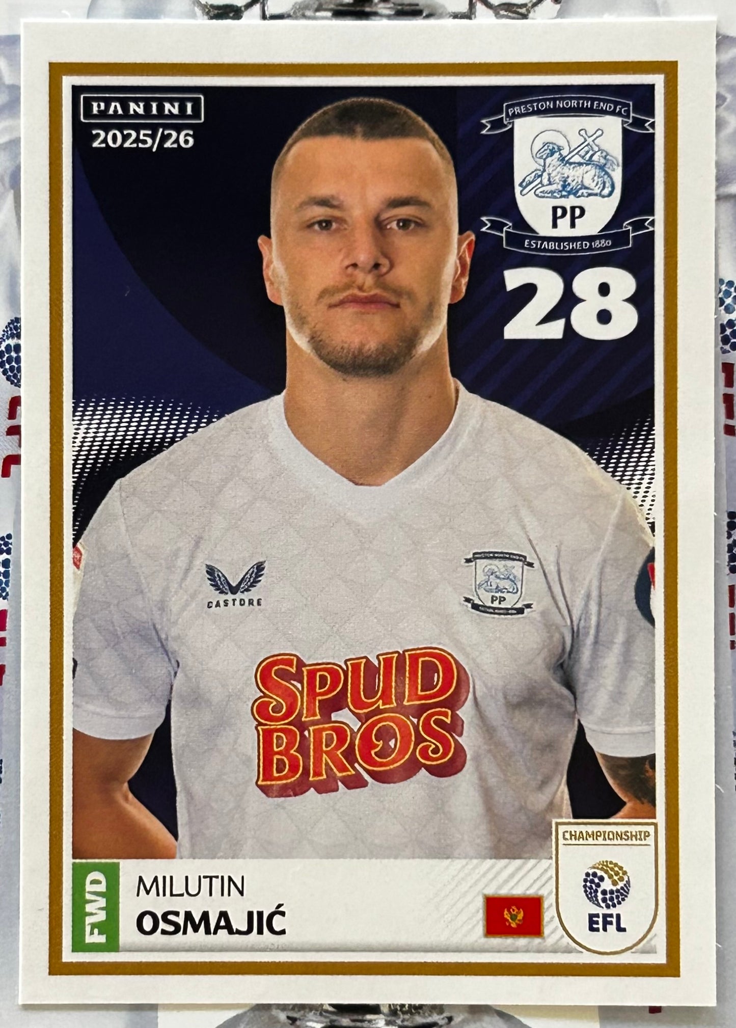 Panini EFL 2025-26 Sticker Collection - Single PRESTON NORTH END Stickers (#293 - #310)