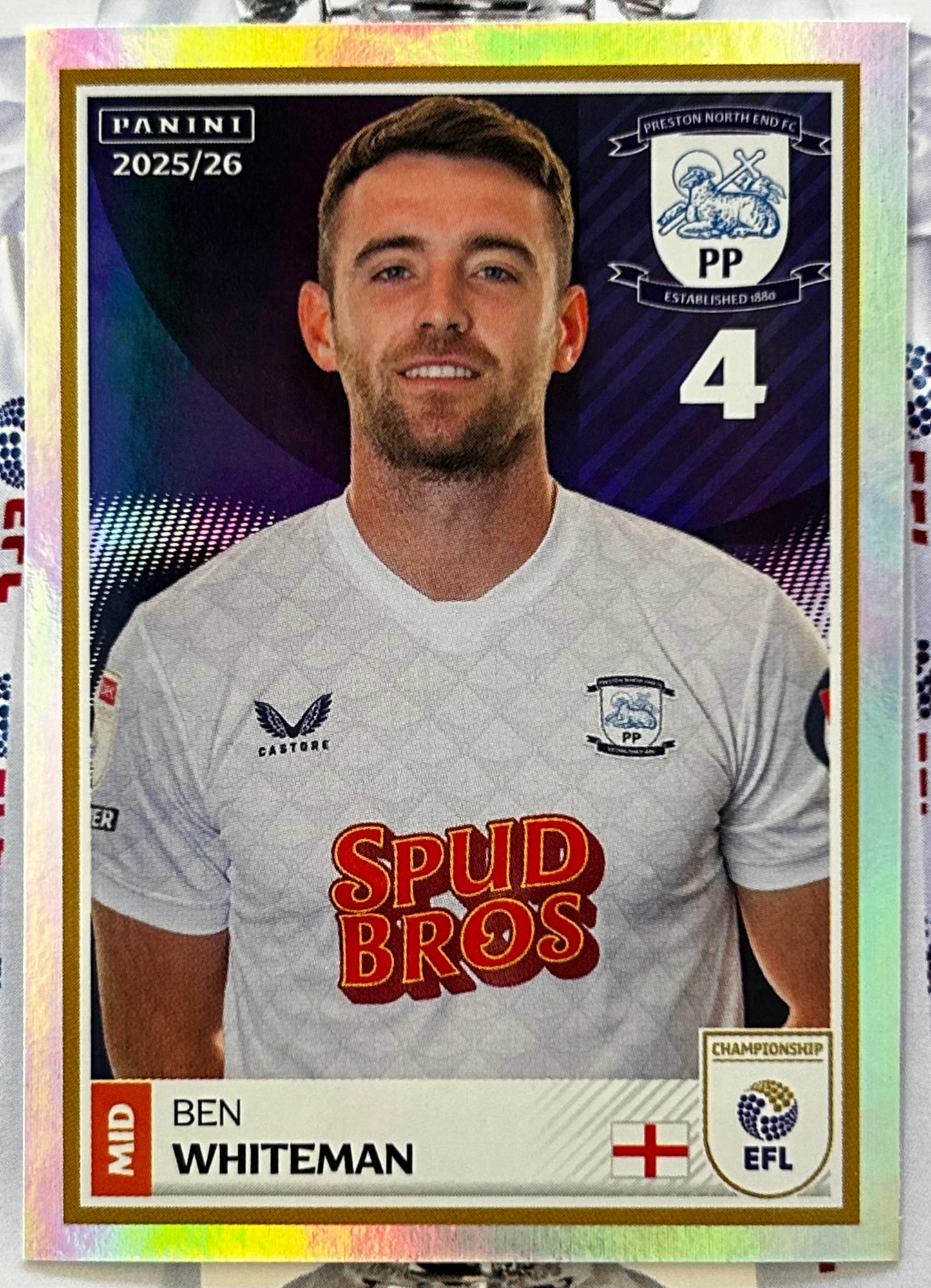 Panini EFL 2025-26 Sticker Collection - Single PRESTON NORTH END Stickers (#293 - #310)