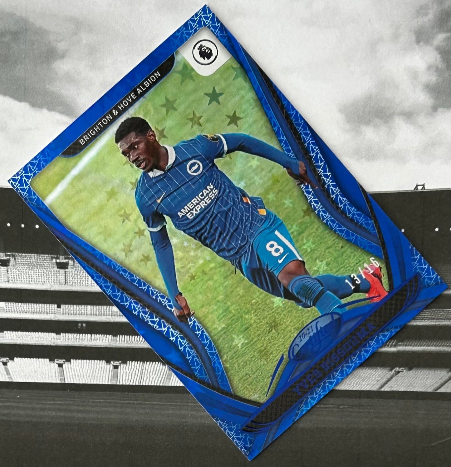 2020-21 Panini Chronicles Certified Soccer - YVES BISSOUMA (BRIGHTON) Blue Stars Parallel #3 /16